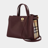 Ll Small Cotswolds Shopper Bag - Burberry - Leather - Burgundy
