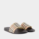 Mf New Furley M Chk Sandals - Burberry - Synthetic - Multicolor
