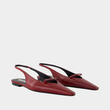 Sandals - Victoria Beckham - Leather - Burgundy