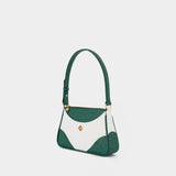 Jeanne B Shoulder Bag - Casablanca - Leather - White/Green