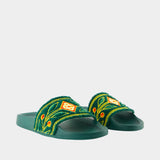 Terry Sandals - Casablanca - Synthetic Leather - Green