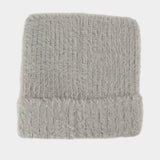 Fluffy Square Beanie - Casablanca - Nylon - Grey