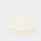 Kawaii Crochet Bucket Hat - Casablanca - Cotton - White