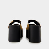 Patch Sandals - Coperni - Leather - Black/Brown