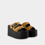 Patch Sandals - Coperni - Leather - Black/Brown