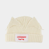 Chunky Ears Beanie - Charles Jeffrey Loverboy - Wool - White