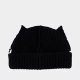 Chunky Ears Beanie - Charles Jeffrey Loverboy - Wool - Black