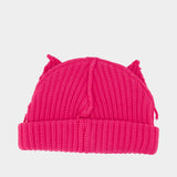 Chunky Ears Beanie - Charles Jeffrey Loverboy - Cotton - Pink