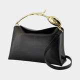 Medium Bloom Handbag - ERDEM - Leather - Black