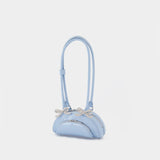 Curved Mini Shoulder Bag - SELF PORTRAIT - Leather - Blue