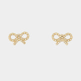 Micro Bow Earrings - SELF PORTRAIT - Gold Plated - Gold