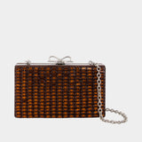 Chainmail Clutch - SELF PORTRAIT - Synthetic - Brown
