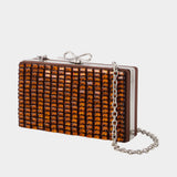 Chainmail Clutch - SELF PORTRAIT - Synthetic - Brown