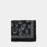 Ca Skull Scarf - Alexander McQueen - Silk - Black