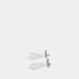 Bow Pearl Waterfall Earrings - SELF PORTRAIT - Synthetic - Ivory