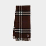 Giant Check Scarf - Burberry - Wool - Brown