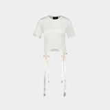 Bow Tails Easy T-Shirt - Simone Rocha - Cotton - White