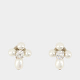 Pearl & Crystal Earrings - Simone Rocha - Pearl - White