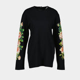 Rose Banquet T Shirt - Simone Rocha - Cotton - Black