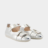 Buckle Grip Ballerina - Simone Rocha - Leather - Silver