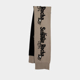 Beaded Logo Scarf - Simone Rocha - Wool - Beige