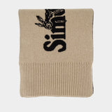 Beaded Logo Scarf - Simone Rocha - Wool - Beige