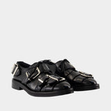 Buckle Brogue Mocassin - Simone Rocha - Leather - Black
