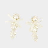 Petite Bow Earrings - Simone Rocha - Synthetic - White