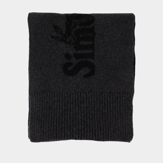 Logo Scarf - Simone Rocha - Wool - Black