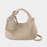 Mini Grained Purse - Ganni - Synthetic - White