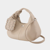 Mini Grained Purse - Ganni - Synthetic - White