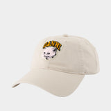 Cat Cap - Ganni - Cotton - White