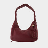 Medium Laces Shoulder Bag - Ganni - Leather - Burgundy