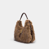Kat Large Coyote Shoulder Bag - Ganni - Synthetic - Brown