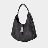 Kat Large Vintage Shoulder Bag - Ganni - Leather - Grey