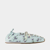 Lace Up Sporty Ballerinas - Ganni - Synthetic - Multicolor