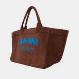 Xxl Beach Resort Tote Bag - Ganni - Cotton - Brown