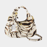 Hobo Mini Zebra Purse - Ganni - Synthetic - Ivory