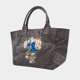 Medium Trapeze Easy Shopper Bag - Ganni - Cotton - Grey