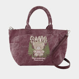 Small Easy Snow Teddy Bear Shopper Bag - Ganni - Cotton - Multicolor