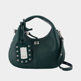 Mini Studs Handbag - Ganni - Synthetic - Dark Green