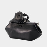Bou East/west Box Shoulder Bag - Ganni - Synthetic - Black