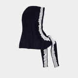 Lace Balaclava - Ganni - Wool - Black
