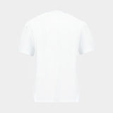 Basic Cotton Jersey T-Shirt Boots Print - Ganni - Cotton - White