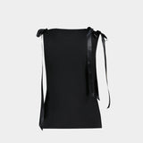 Bow Ribbon Tail Tank Top - Simone Rocha - Synthetic - Black