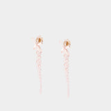 Petite Bow Drip Earrings - Simone Rocha - Crystal - Pink