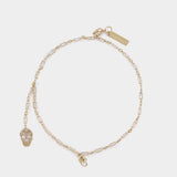 Pave' Skull Bracelet - Alexander McQueen - Metal - Gold