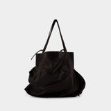 Unevenness Shopper Bag - YOHJI YAMAMOTO - Leather - Black