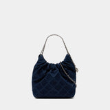 Fleming Mini Shoulder Bag - Tory Burch - Denim - Blue