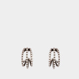 Large Hoop Earrings - Isabel Marant - Metal - Silver-plated